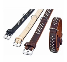 Karlie Rondo Halsband unterlegt mit Rundkopfnieten - Natur - 35mm/57cm