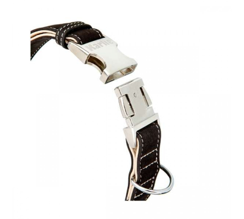 Karlie Buffalo Ultra Halsband - Schwarz/Hellbeige - 25 mm / 45-65 cm