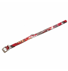 Karlie Halsband Peacock - rot/schwarz - 32 cm / 12 mm