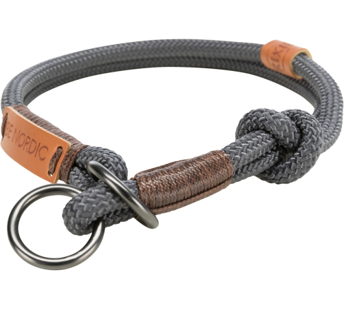 Trixie BE NORDIC Zug-Stopp-Halsband - dunkelgrau - 35 cm