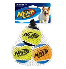 NERF DOG Tennisball mit Quietscher - M / 3er Set