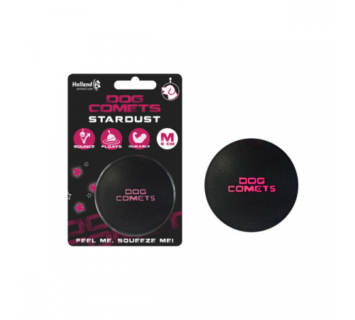 Dog Comets Ball Stardust - Schwarz/Rosa
