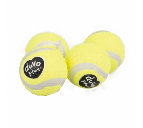 Duvoplus Tennisbälle - gelb - 4 Stück - 4cm