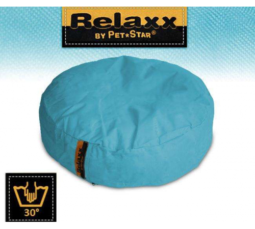 Pet-Star RELAXX Kissen - Rund, 70 cm - Hellblau