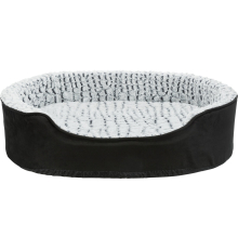 Trixie Vital Bett Lino, oval - schwarz/grau - 60 × 45 cm