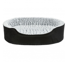 Trixie Vital Bett Lino, oval - schwarz/grau - 110 × 92 cm