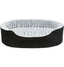 Trixie Vital Bett Lino, oval - schwarz/grau - 110 × 92 cm