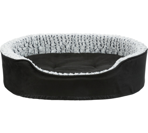 Trixie Vital Bett Lino, oval - schwarz/grau - 110 × 92 cm