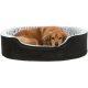 Trixie Vital Bett Lino, oval - schwarz/grau - 110 × 92 cm