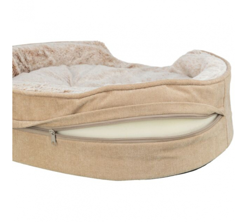 Trixie Vital Bett Lino Soft, oval - beige/creme - 110 × 92 cm