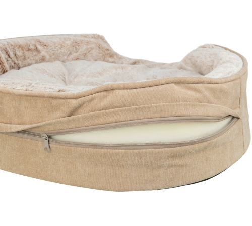 Trixie Vital Bett Lino Soft, oval - beige/creme - 110 × 92 cm
