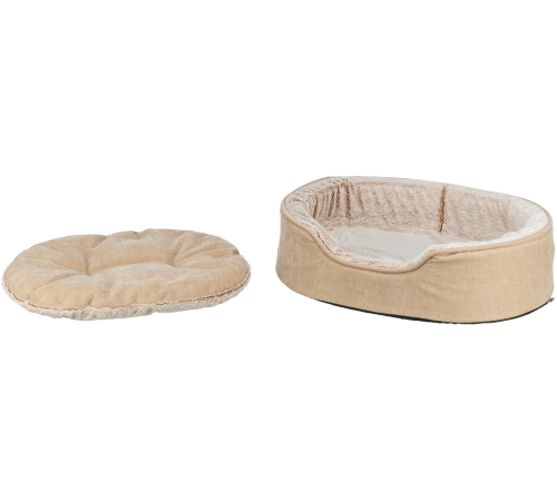 Trixie Vital Bett Lino Soft, oval - beige/creme - 110 × 92 cm