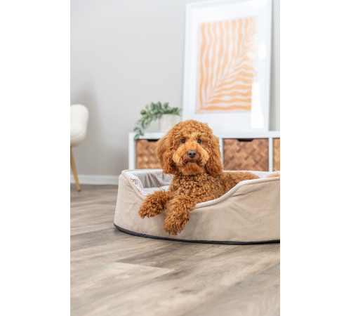 Trixie Vital Bett Lino Soft, oval - beige/creme - 110 × 92 cm