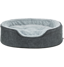 Trixie Vital Bett Lino Soft, oval - grau/hellgrau - 60 × 45 cm