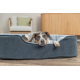 Trixie Vital Bett Lino Soft, oval - grau/hellgrau - 60 × 45 cm