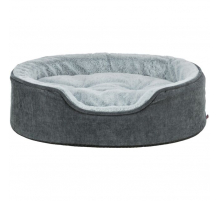 Trixie Vital Bett Lino Soft, oval - grau/hellgrau - 110 × 92 cm