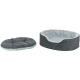 Trixie Vital Bett Lino Soft, oval - grau/hellgrau - 110 × 92 cm