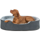 Trixie Vital Bett Lino Soft, oval - grau/hellgrau - 110 × 92 cm