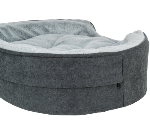 Trixie Vital Bett Lino Soft, oval - grau/hellgrau - 60 × 45 cm