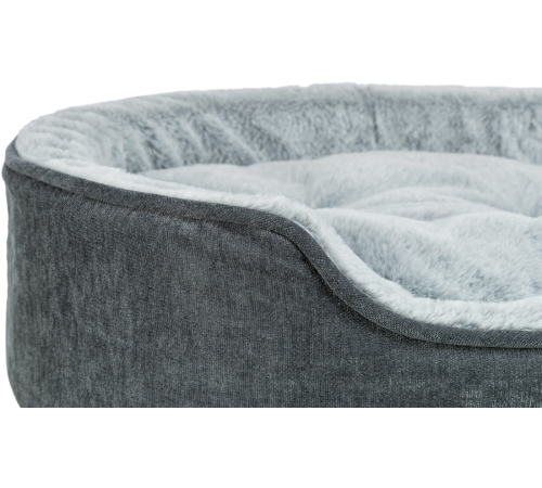 Trixie Vital Bett Lino Soft, oval - grau/hellgrau - 60 × 45 cm
