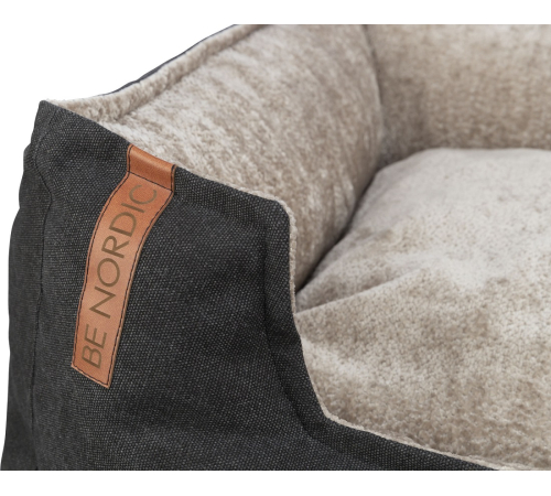 Trixie BE NORDIC Bett Föhr - schwarz/sand - 100 × 80 cm