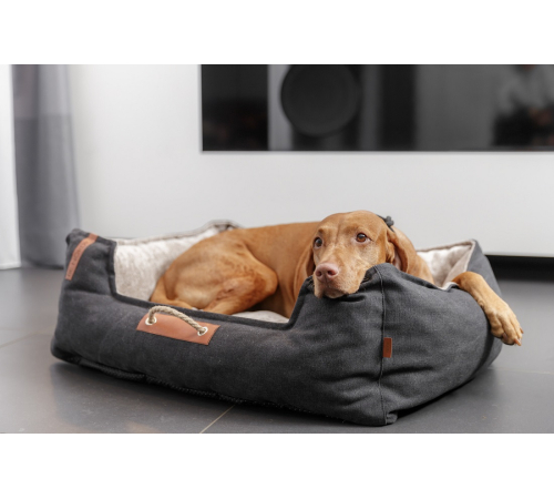 Trixie BE NORDIC Bett Föhr - schwarz/sand - 100 × 80 cm