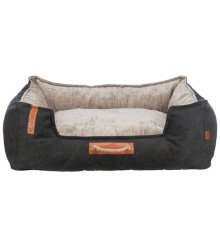 Trixie BE NORDIC Bett Föhr - schwarz/sand - 100 × 80 cm