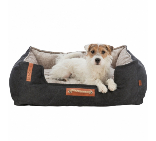 Trixie BE NORDIC Bett Föhr - schwarz/sand - 100 × 80 cm