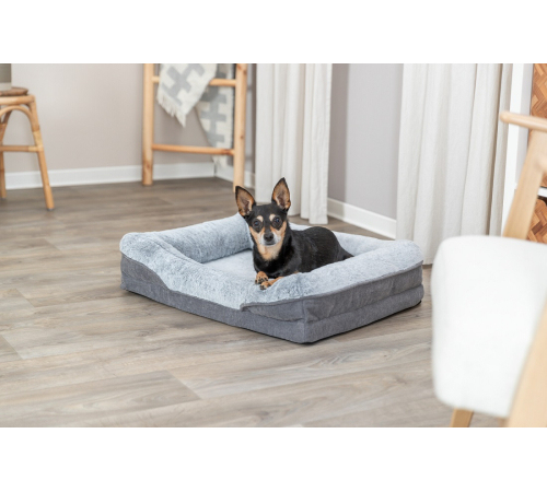 Trixie Vital Bett Lino Soft - grau/hellgrau - 110 × 75 cm