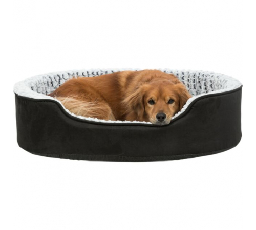Trixie Vital Bett Lino, oval - schwarz/grau - 60 × 45 cm