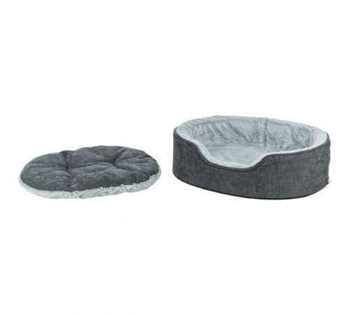 Trixie Vital Bett Lino Soft, oval - grau/hellgrau - 60 × 45 cm