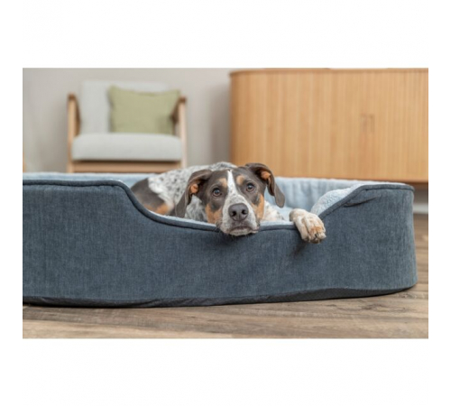 Trixie Vital Bett Lino Soft, oval - grau/hellgrau - 60 × 45 cm