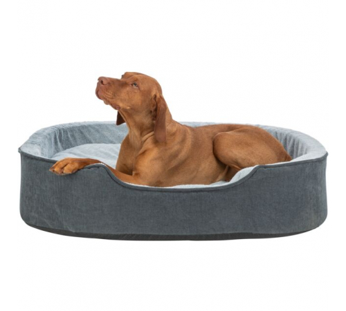 Trixie Vital Bett Lino Soft, oval - grau/hellgrau - 60 × 45 cm