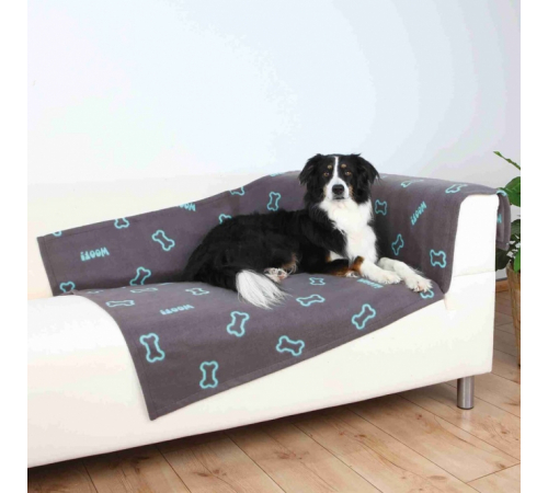 Trixie Fleecedecke Barney Knochenmotiv - 150 x 100 cm - Taupe