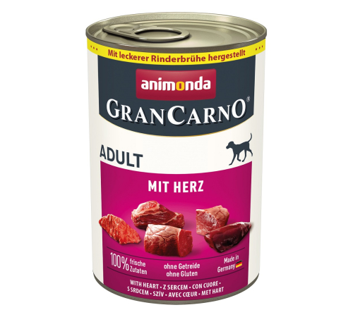 Nassfutter für Hunde – Animonda GranCarno Adult mit Herz 400 g