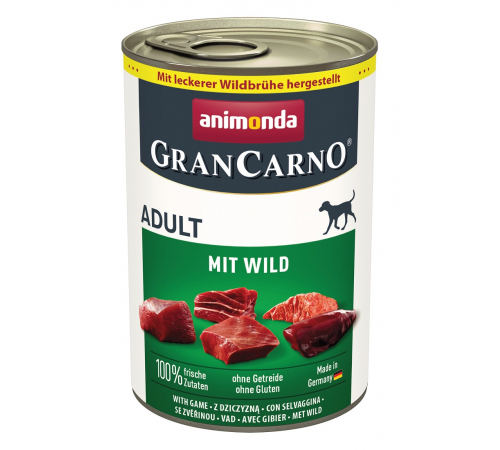 Nassfutter für Hunde – Animonda GranCarno Adult mit Wild 400 g
