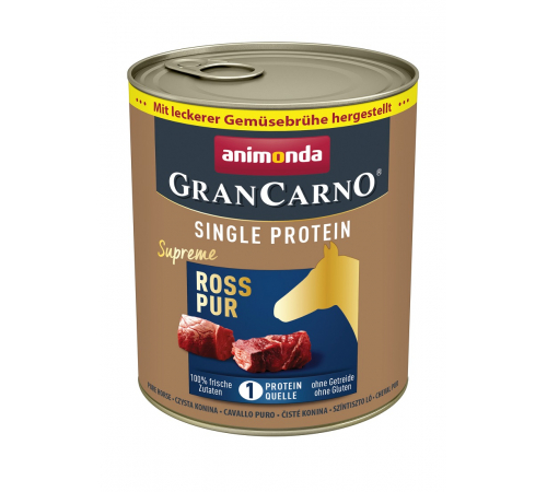 Nassfutter für Hunde – Animonda GranCarno Adult Single Protein Ross pur 800 g