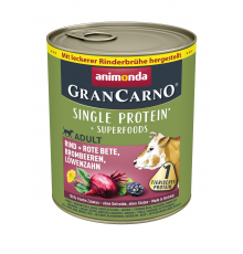 Animonda GranCarno Adult Superfoods Rind + Rote Bete, Brombeeren, Löwenzahn 800 g