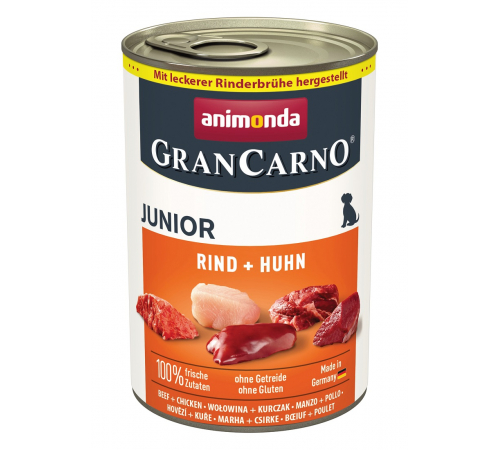 Nassfutter für Hunde – Animonda GranCarno Junior Rind + Huhn 400 g