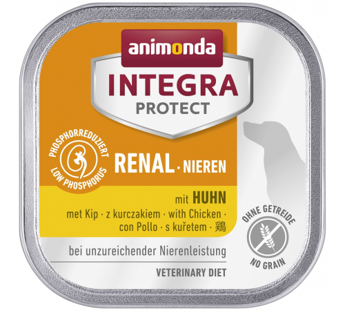Nassfutter für Hunde – Animonda INTEGRA PROTECT Adult Renal mit Huhn 150 g