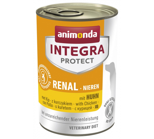 Nassfutter für Hunde – Animonda INTEGRA PROTECT Adult Renal mit Huhn 400 g