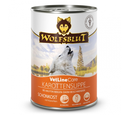 Влажный корм для собак – Wolfsblut VetLine Care Karottensuppe 395 g