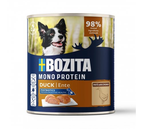 Nassfutter für Hunde – Bozita Dog Dose Pate Ente 800 g