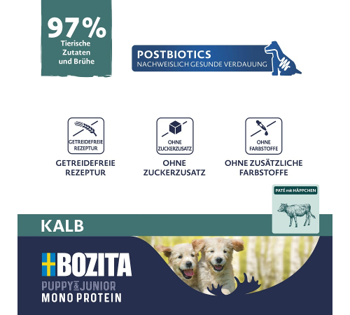 Nassfutter für Hunde – Bozita Dog Dose Pate Puppy Kalb 400 g