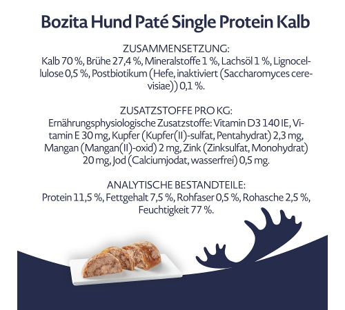 Nassfutter für Hunde – Bozita Dog Dose Pate Puppy Kalb 400 g