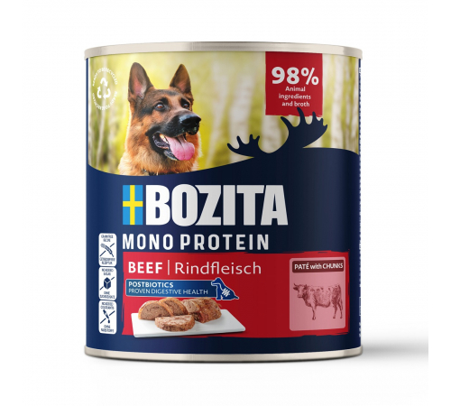 Nassfutter für Hunde – Bozita Dog Dose Pate Rind 800 g