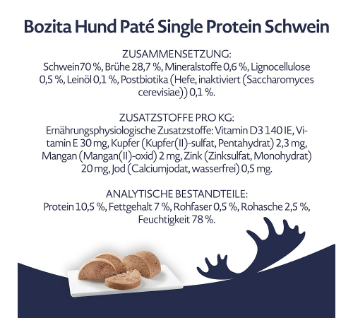 Влажный корм для собак – Bozita Dog Dose Pate Schwein 400 g