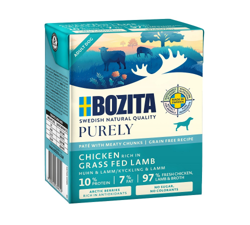 Вологий корм для собак – Bozita Purely Paté mit Huhn & Lamm 370 g