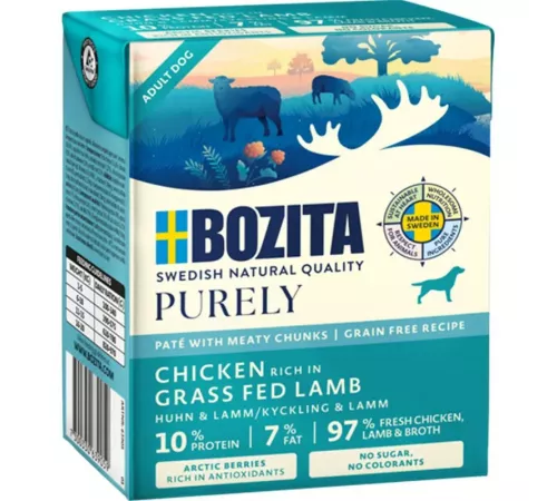 Влажный корм для собак – Bozita Purely Paté mit Huhn & Lamm 370 g