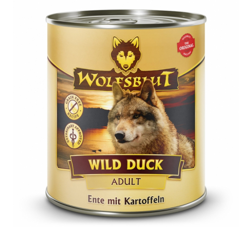 Nassfutter für Hunde – Wolfsblut Wild Duck Adult 800 g